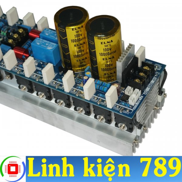 Mạch khuếch đại 24 sò 2 kênh 2x900W 38-70VAC đôi 330x135x85mm ( 5200/1943 ) 